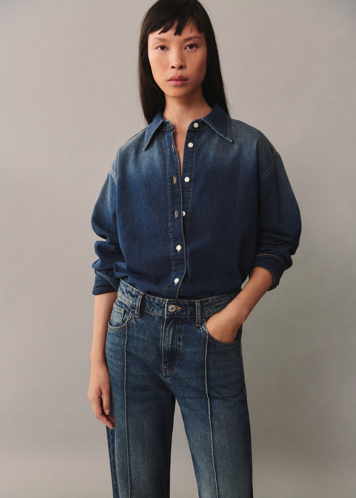 Paula straight-fit high-rise jeans | MANGO (US)