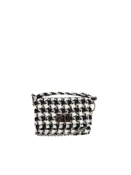 Furla 1927 Houndstooth Mini Crossbody Bag | Cettire Global