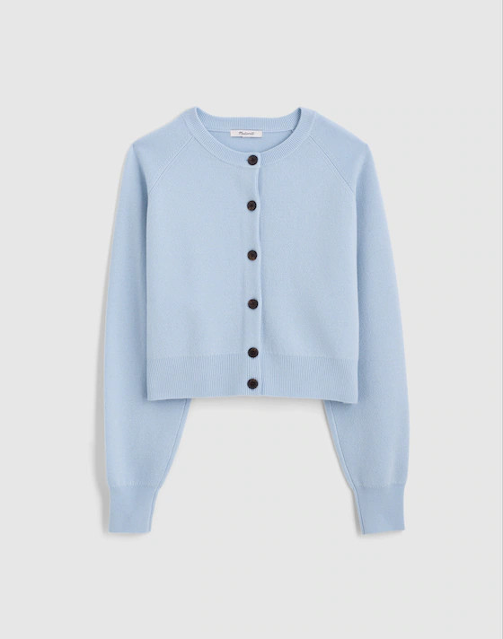 Raglan-Sleeve Cropped Cardigan in Merino Wool | Madewell