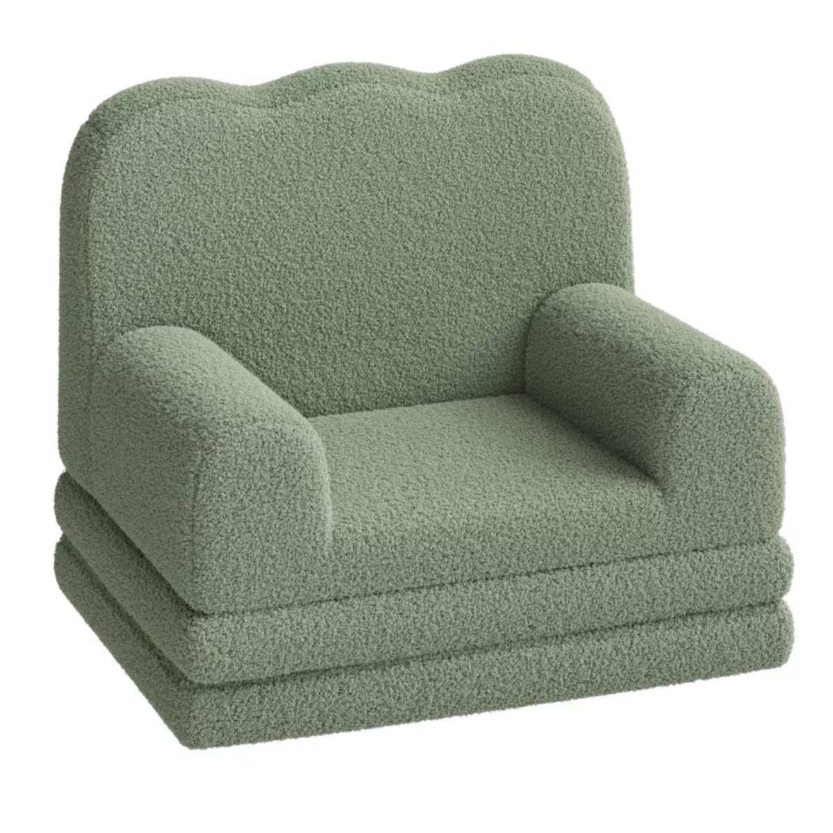 Kids Couch, 2-in-1 Convertible Teddy Fleece Fabric Toddler Sofa Chair, Soft Fold Out Couch Lounge... | Target