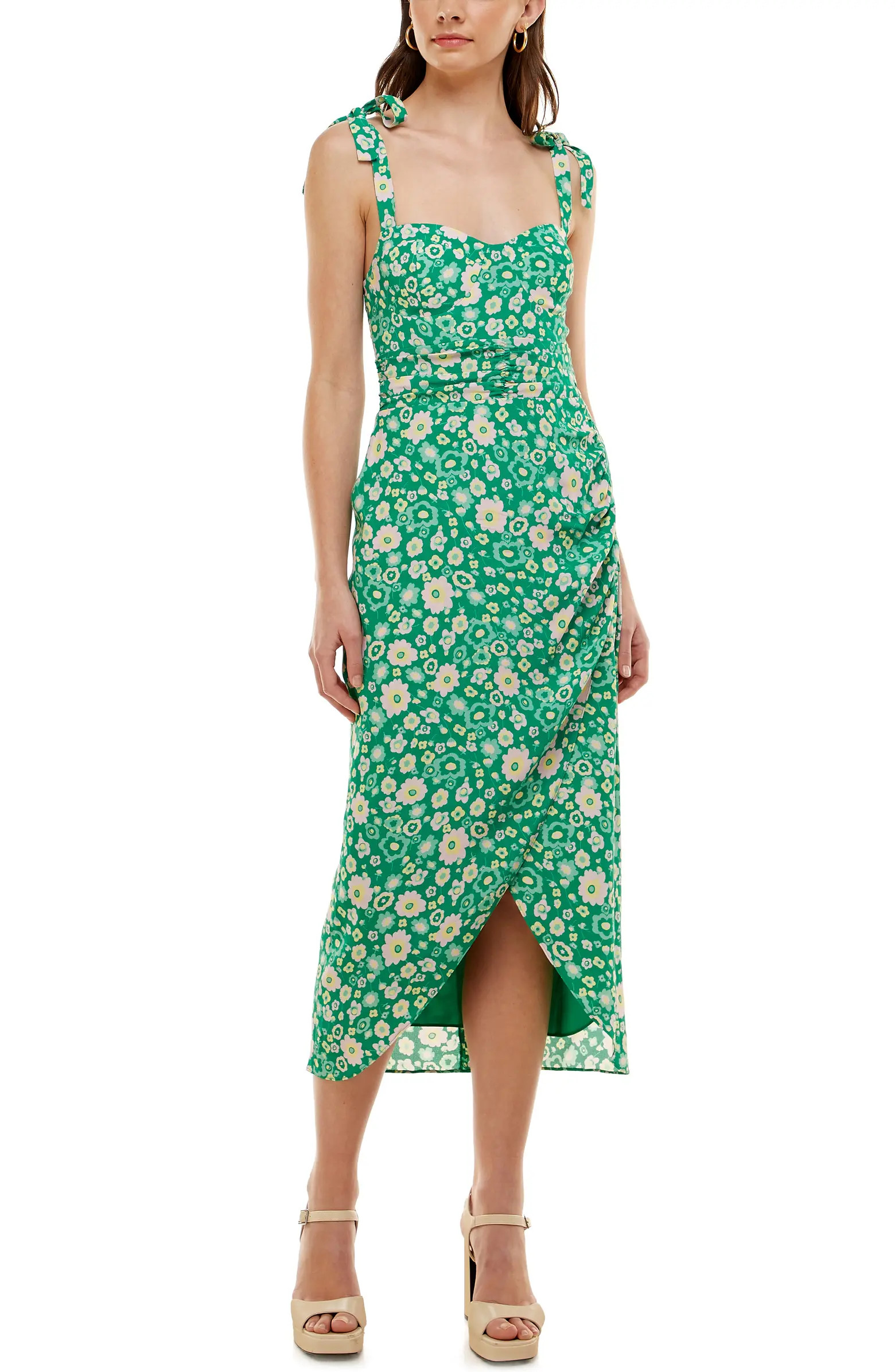 WAYF Malibu Faux Wrap Midi Dress | Nordstrom | Nordstrom