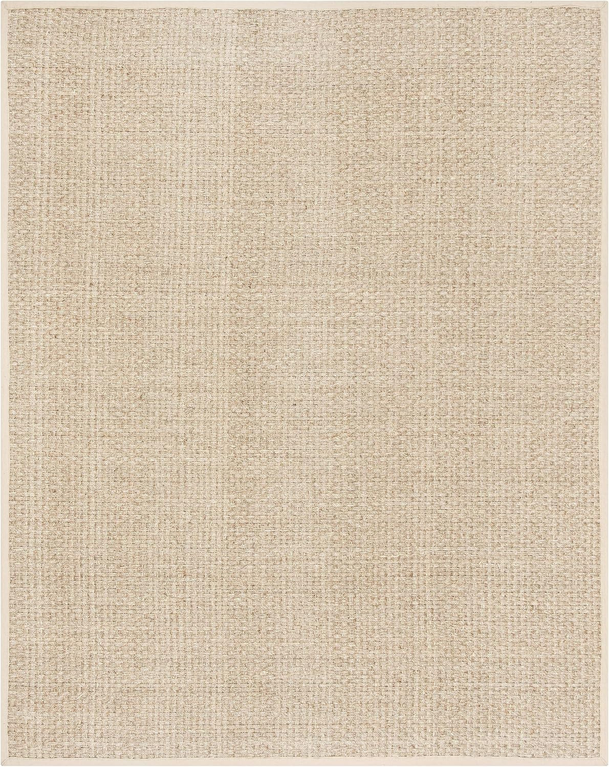 SAFAVIEH Natural Fiber Collection Area Rug - 8' x 10', Natural & Beige, Border Basketweave Seagra... | Amazon (US)