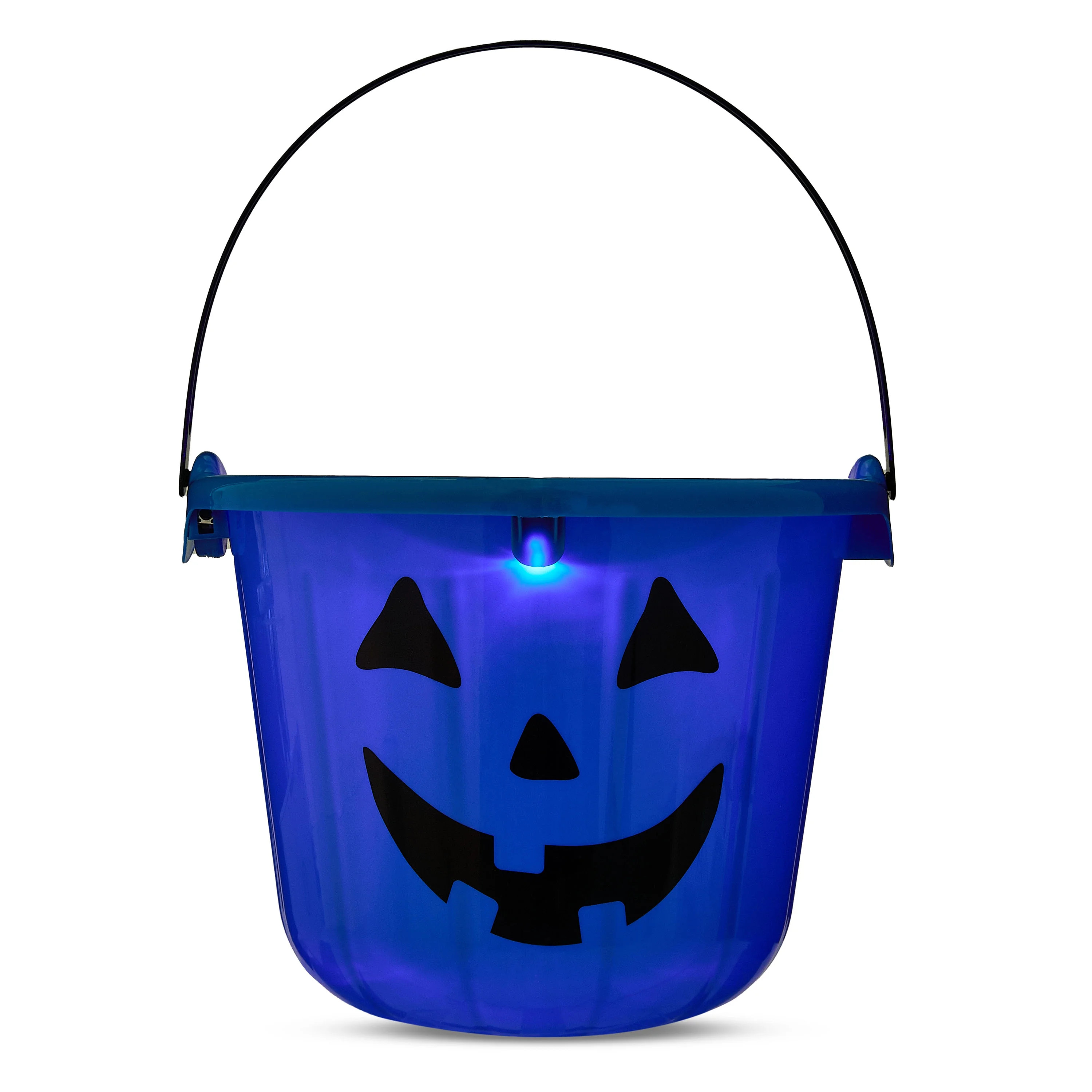 Blue Pumpkin Trick-or-Treat Bucket – 12-inch Light-Up Candy Pail, Halloween by Way To Celebrate | Walmart (US)