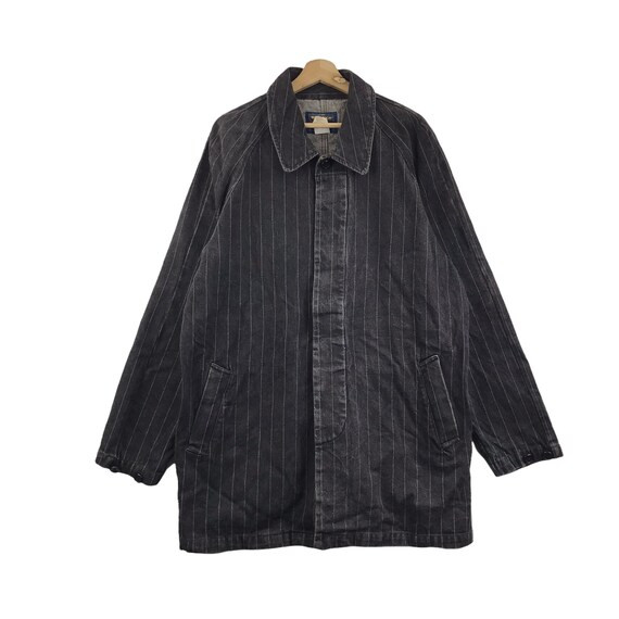 Vintage WOOLRICH USA Hickory Stripes Black Jeans Coat Jacket | Etsy (US)
