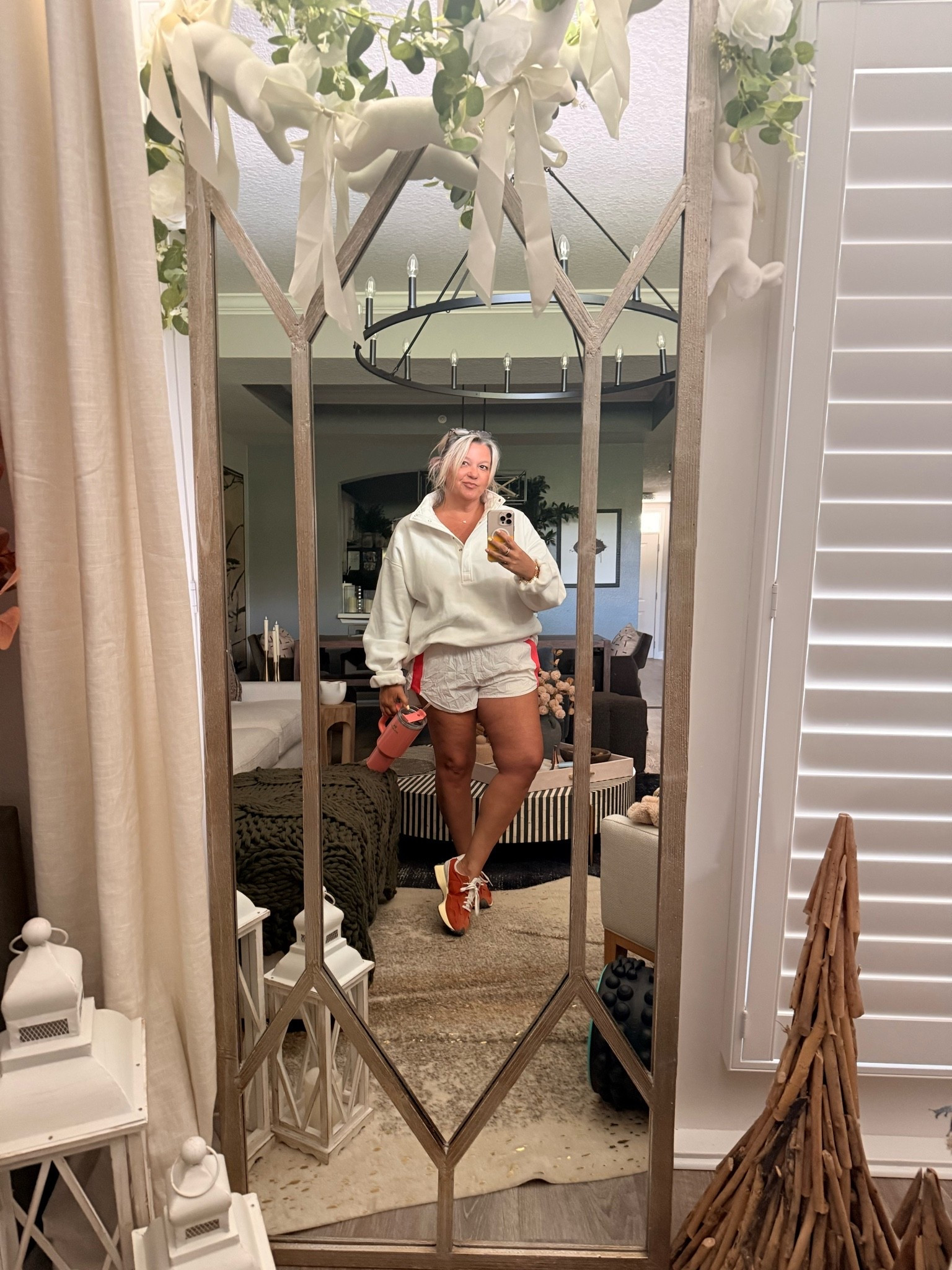 Today was one of those days - at least I kinda match! Ha!   Target shorts are last season (I am linking the new ones from this year - just as cute).  My favorite Amazon pullover and my 327’s - basically my staple sneakers lately.   I got excited and thought tomorrow was Friday - nope today is only Wednesday!    🤦‍♀️

#LTKselfcare #LTKSeasonal #LTKootd