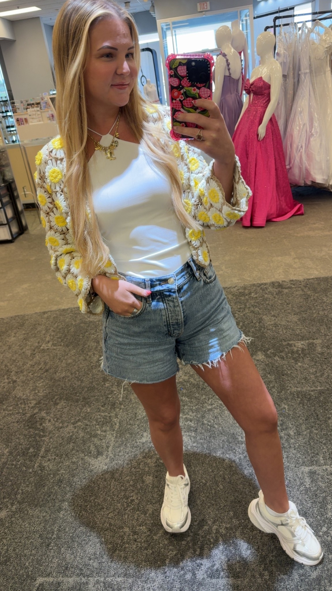 New week, new ootd for work! Featuring this iconic crochet cardigan (S) from Alice + Olivia. Veronica beard shorts (26). Steve Madden basic white top (S) and coach sneakers! 

#LTKSummerEdit #LTKStyleTip