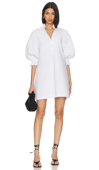 SOVERE Focus Pleat Smock Mini Dress in White. - size M (also in L, S) | Revolve Clothing (Global)