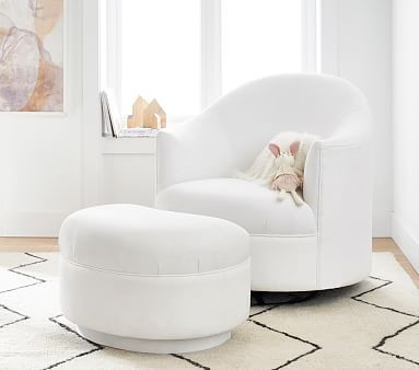 Lola Swivel Glider & Ottoman | Pottery Barn Kids
