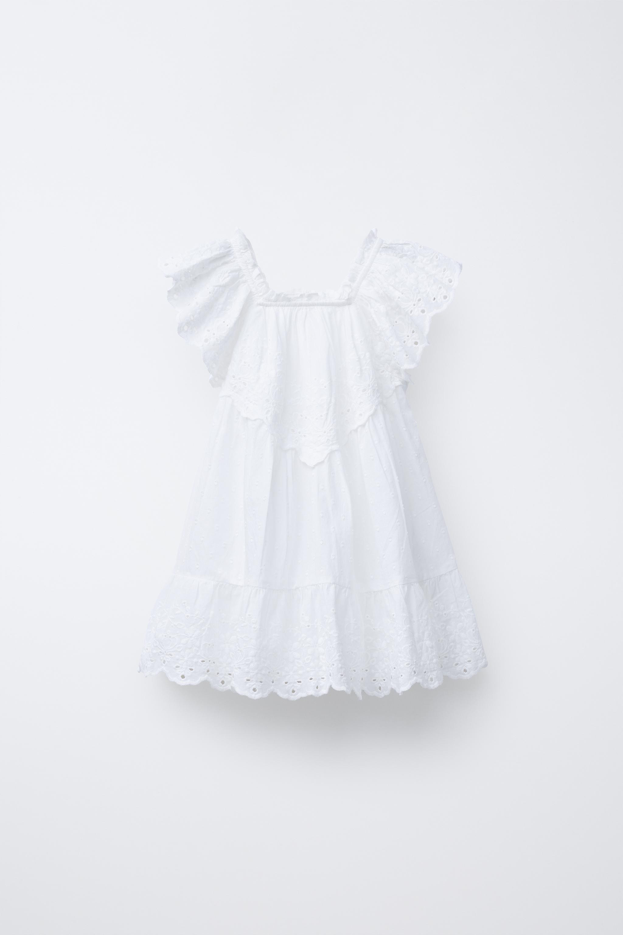 EMBROIDERED DOTTED MESH DRESS | Zara US