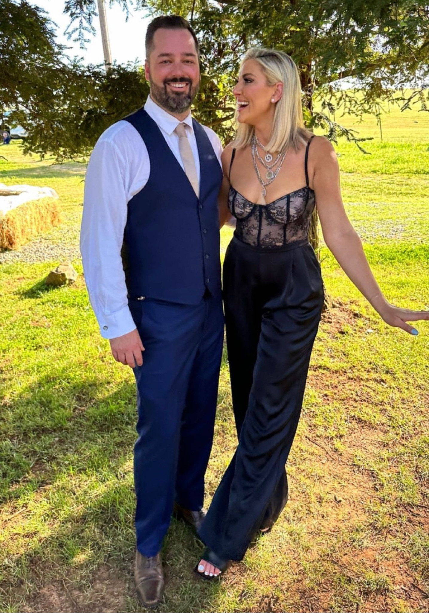 This jumpsuit by Katie May is my new fav! It even comes in pink, too! Necklaces are DYLAN LEX.

#LTKFind #LTKwedding #LTKstyletip