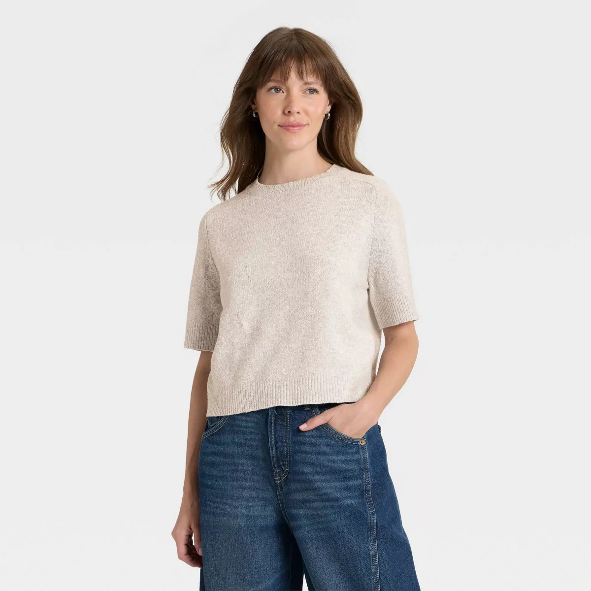 Women's Short Sleeve Crewneck Pullover Sweater - Universal Thread™ | Target