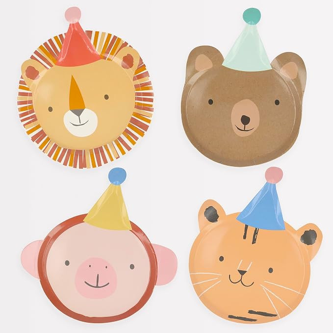 Meri Meri Disposable Safari Plates, Pack of 8 Disposable Plates for Party, Jungle Birthday Party ... | Amazon (US)