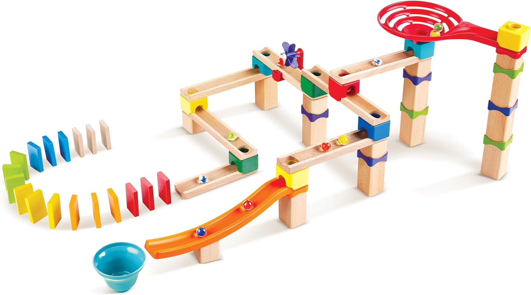 Hape Marble Run Race Track | Wooden DIY Marble Run Set with Dominoes, STEAM Educational Learning ... | Amazon (US)