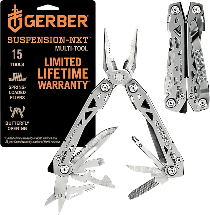 Gerber Gear Suspension-NXT 15-in-1 EDC Multi tool with Pocket Knife, Needle Nose Pliers and Wire ... | Amazon (US)