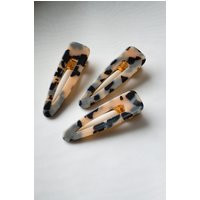 Leopard Hair Clips, Gold Decorated Barrette, Fashion Women Girl Prom Headpiece, Animal Print Accessories, Acrylic | Etsy (US)