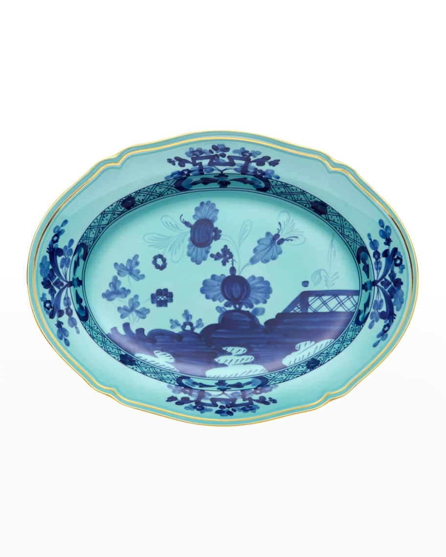 GINORI 1735 Oriente Italiano Oval Flat Platter | Neiman Marcus