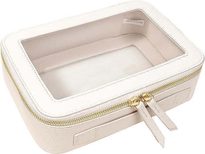 Clear Makeup Bags TSA Approved Toiletry Bag Handle Large Opening,Clear Toiletry Bags for Carry-on... | Amazon (US)