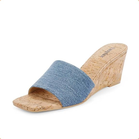 Wedge Sandals for Women Open Toe Wedge Heels Womens High Heel Sandal Square Toe Heeled Wedge Sand... | Amazon (US)