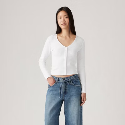 Levi's® Women's Muse Long Sleeve T-Shirt - White S | Target