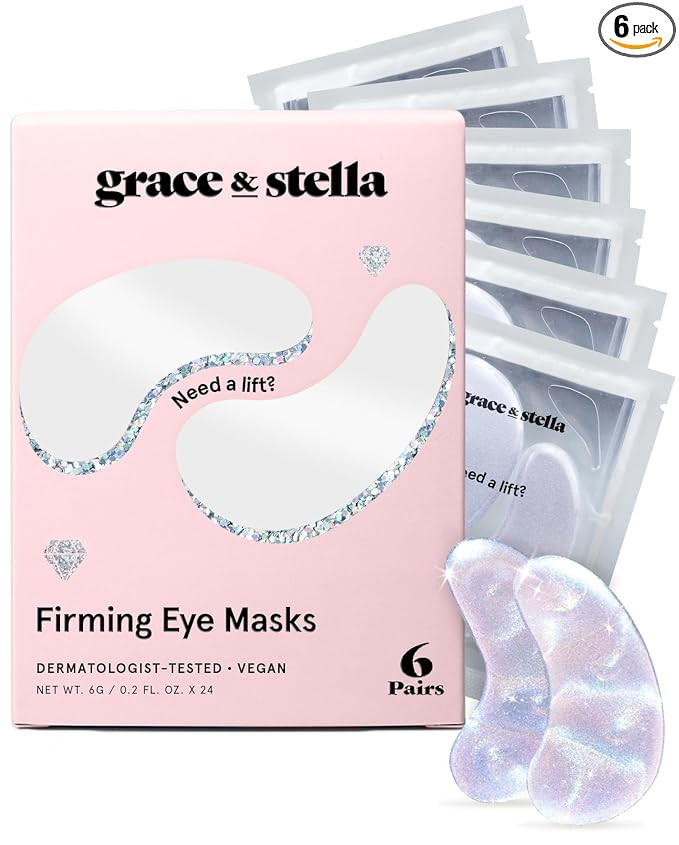 grace & stella Peptide Under Eye Patches with Niacinamide & Rice Extract - Firming Eye Masks for ... | Amazon (US)