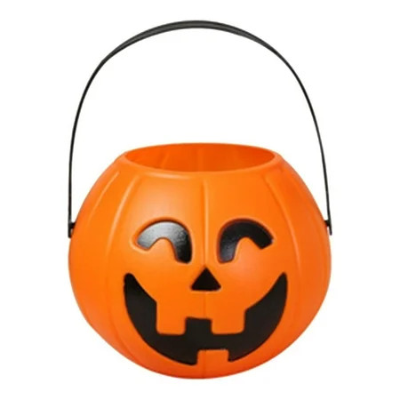Portable Halloween Pumpkin Bucket Trick or Treat Pumpkin Candy Bucket Holder for Halloween Party Supplies (6.10*4.33*3.74 inches) | Walmart (US)