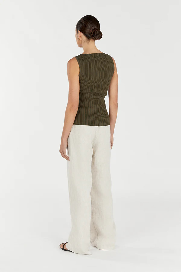 SIENNA OLIVE KNIT TANK | DISSH