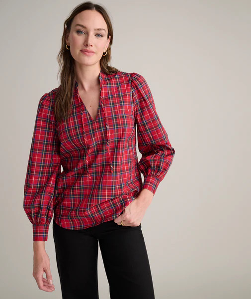 Stewart Plaid Popover Joy Shirt | UNTUCKit (US)