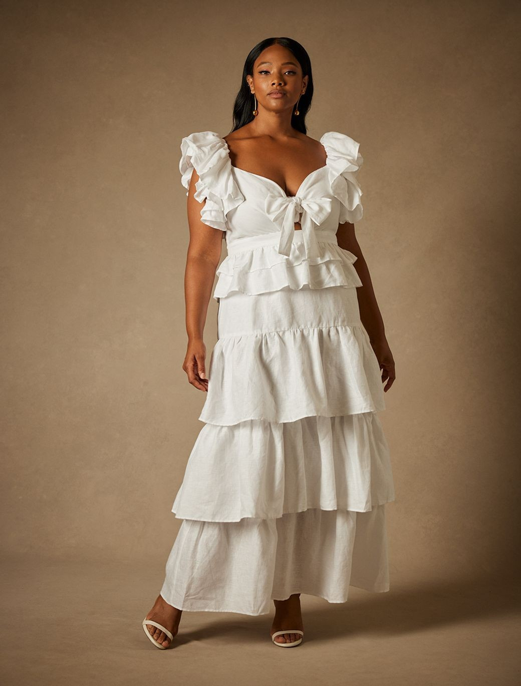 Bridal by ELOQUII Tiered Ruffle Dress | Eloquii