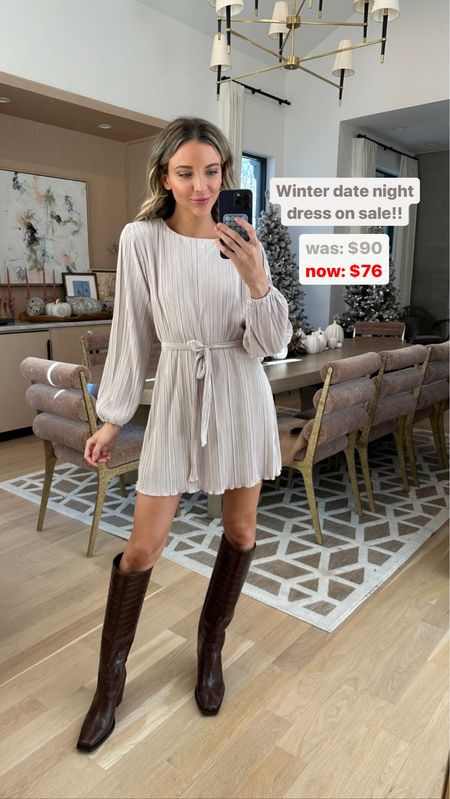 Abercrombie mini dress on sale! Good for date nights 😍 later with tights and heels for a dressed up look 

#LTKHoliday #LTKsalealert #LTKfindsunder100