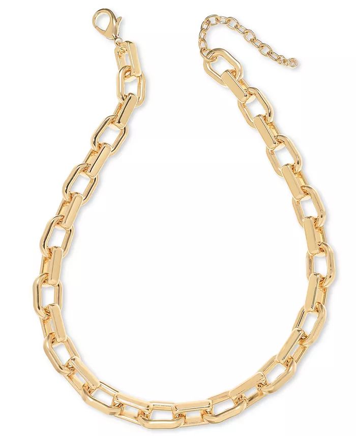 Gold-Tone Chunky Chain Link Collar Necklace, 15" + 2" extender, Created for Macy's | Macy's