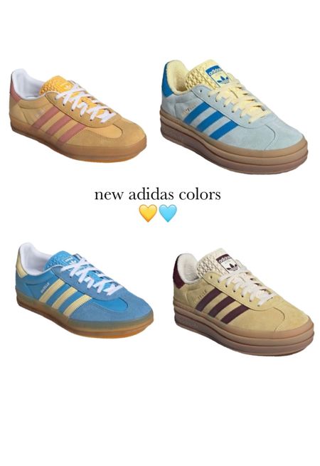 New colors in the adidas gazelle & gazelle bold 🩵💛 

#LTKSeasonal #LTKshoecrush #LTKstyletip
