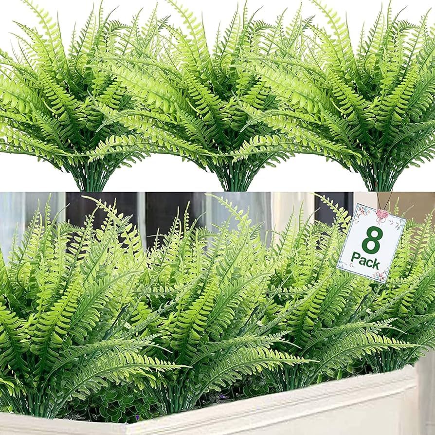 KHOYIME 8 Bundles Artificial Plants for Decor Outdoor Fake Plants Greenery Faux Plant Boston Fern... | Amazon (CA)
