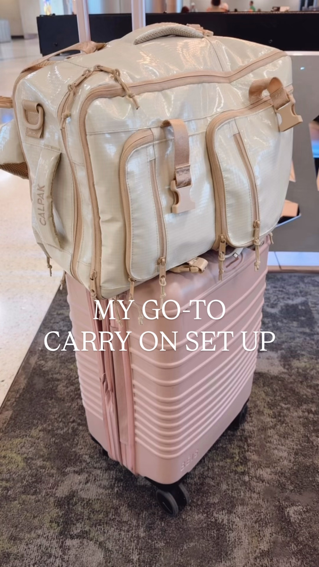 I've tried other systems for brand reviews and nothing compares to the Beis carry-on + the Calpak laptop duffle. It fits under the seat every time.

#LTKTravel #LTKmomlife