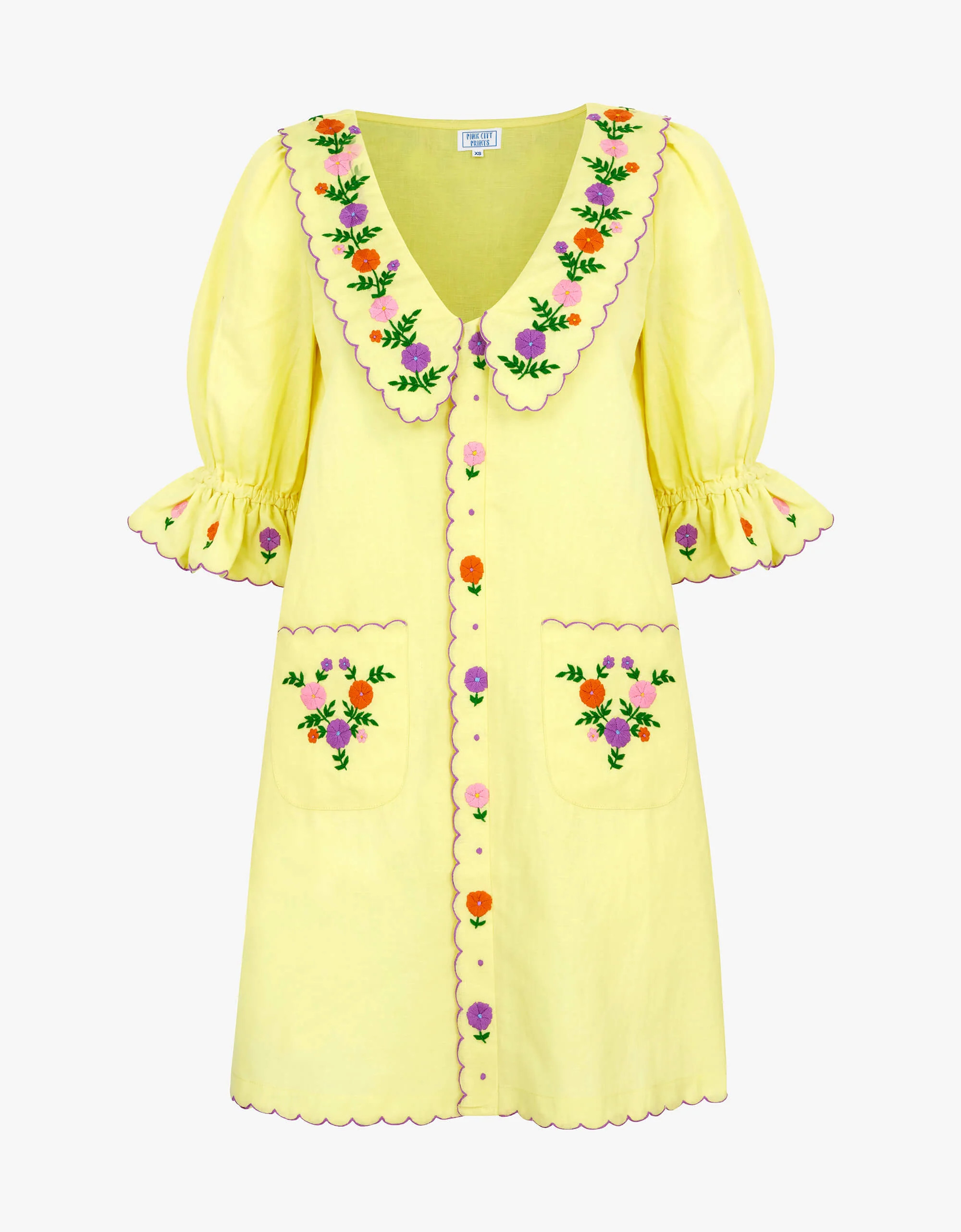 Lemon Embroidery Ava Mini | Pink City Prints UK