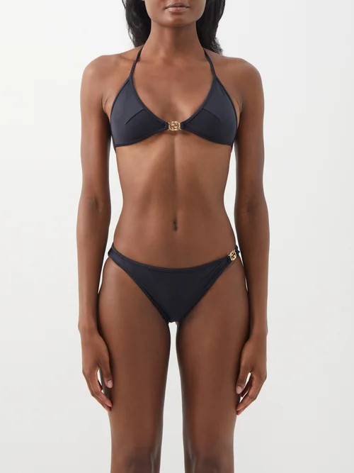 Gucci - GG-logo Jersey Bikini - Womens - Black | Matches (US)