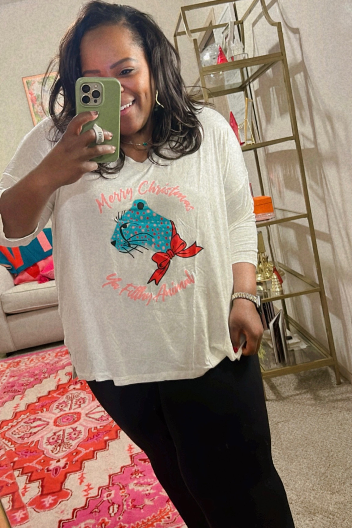 Merry Christmas ya filthy animal 🐆 tee from Judith March 💕 Wearing the large. 

#LTKSeasonal #LTKHoliday #LTKunder50