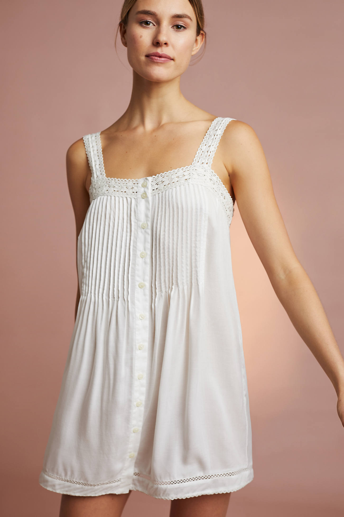Floreat Pintuck Slip | Anthropologie (US)