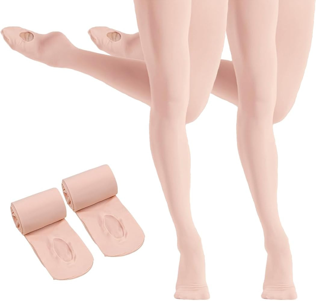 HETH Ballet Tights for Girls - Ultra Soft Dance Tights Convertible Tight | Amazon (US)
