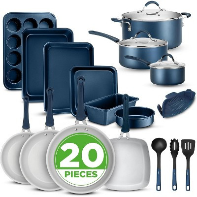 NutriChef Home Kitchen Cookware Set: Complete Set of High-Quality Cookware for Home Cooking—Includes Pans, Pots, and Bakeware | Target