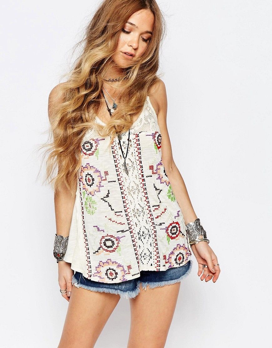 Glamorous Floral Embroidered Tank | ASOS US
