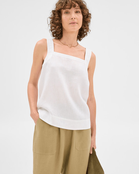 European Linen Stitch Detail Cami - White | Target AU