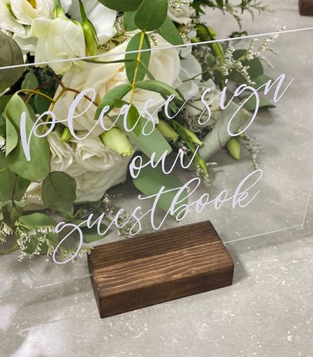 Used the same etsy seller for our table numbers and guest book sign. You can choose black or white writing, font and wood stain. 
Wedding decor | wedding sign 

#LTKwedding #LTKcanada #LTKhome