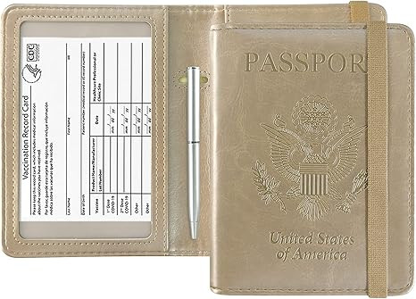 ACdream Passport and Vaccine Card Holder Combo, Cover Case with CDC Vaccination Card Slot, Leathe... | Amazon (US)