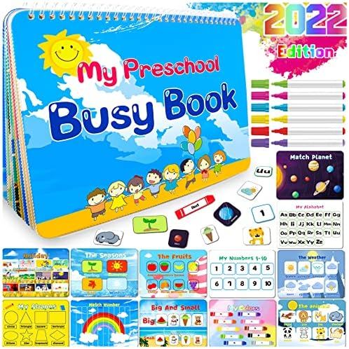 HeyKiddo Montessori Toys for Toddlers, Newest Version Busy Book for Kids,Preschool Activity Binder,  | Amazon (US)