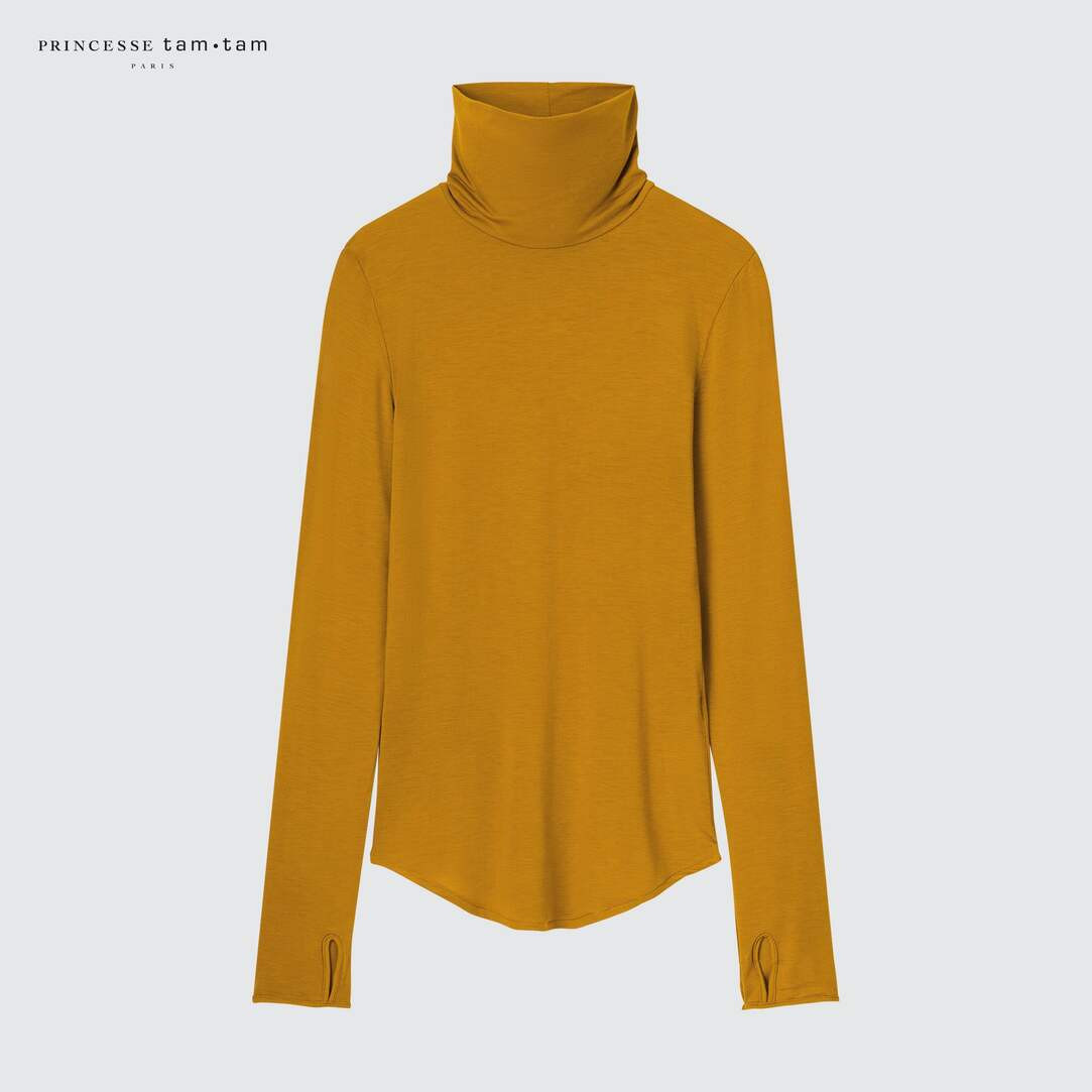 T-Shirt Termica HEATTECH Trasparente Collo Alto Maniche Lunghe | Uniqlo IT