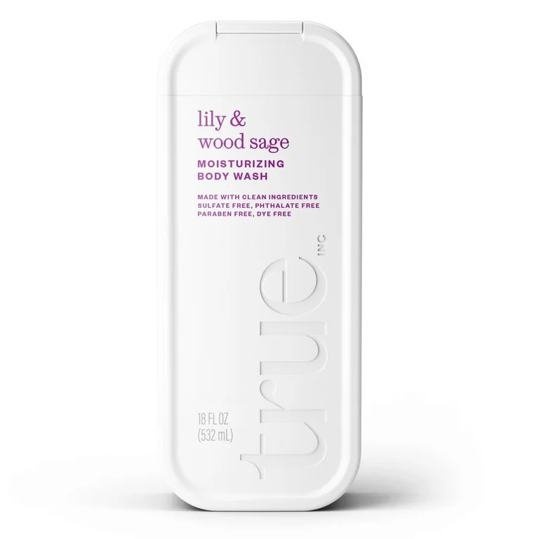 True Lily & Wood Sage Body Wash, Sulfate-Free, Moisturizing and Hydrating Formula for Women & Men... | Walmart (US)