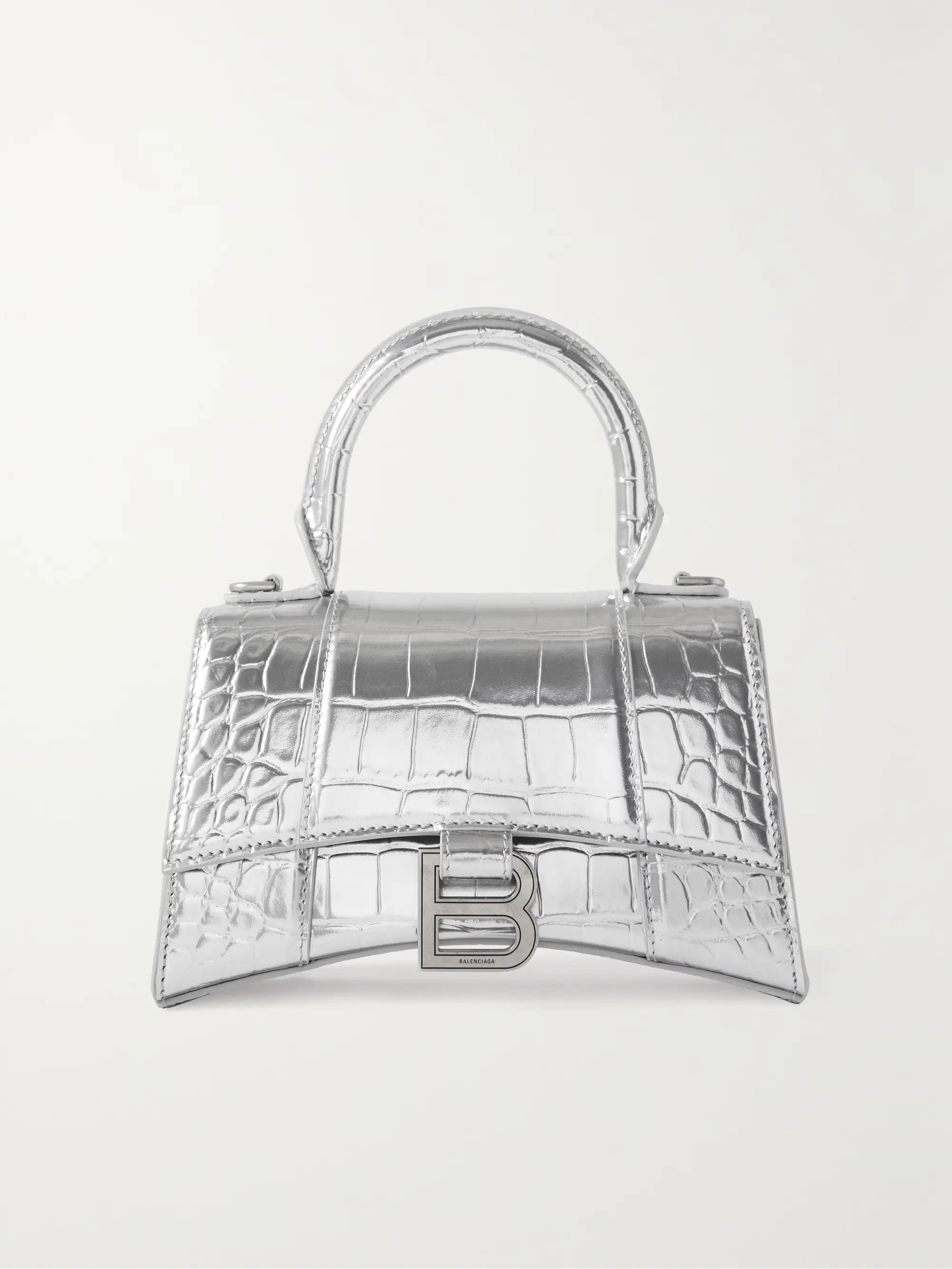 Hourglass XS metallic leather tote | NET-A-PORTER (US)