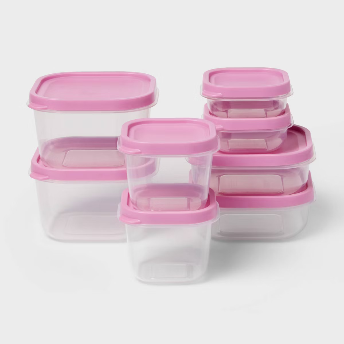 16pc (set of 8) Plastic Food Storage Container Set - Room Essentials™ | Target