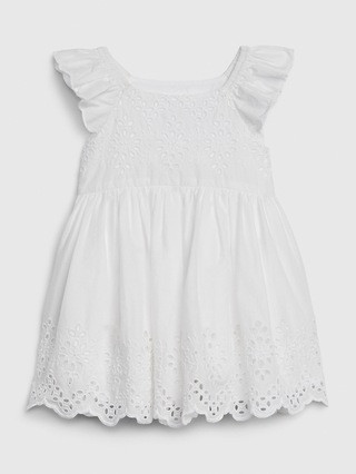 Baby Eyelet Flutter Dress | Gap (US)