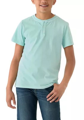 Boys 8-20 Solid Henley Shirt | Belk